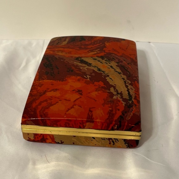 VINYL COVERED PIERCED EARRING STORAGE or TRAVEL BOX - Holds 15 Pairs of Earrings - Picture 3 of 11